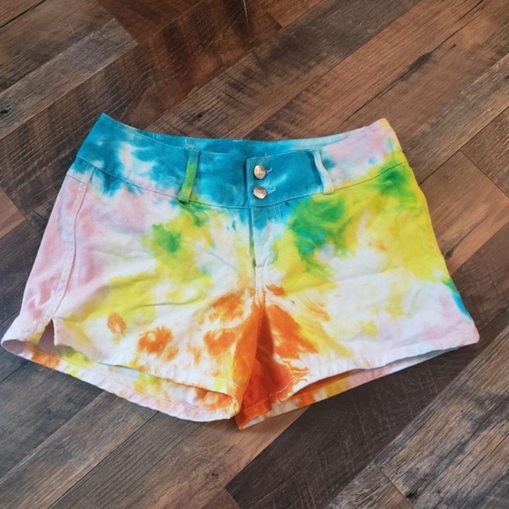 y2k womens‎ MUDD tie dyed shorts 7